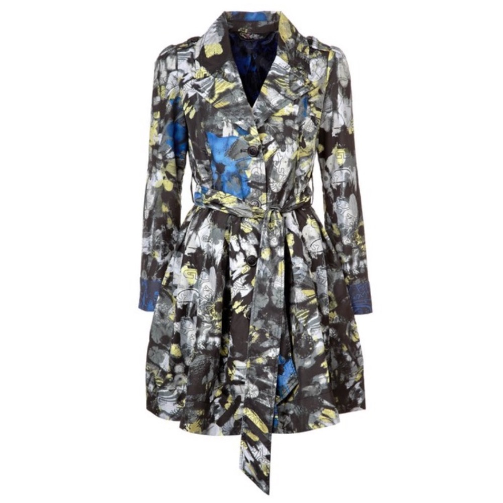 DePasquale Colorful Graffiti Trench